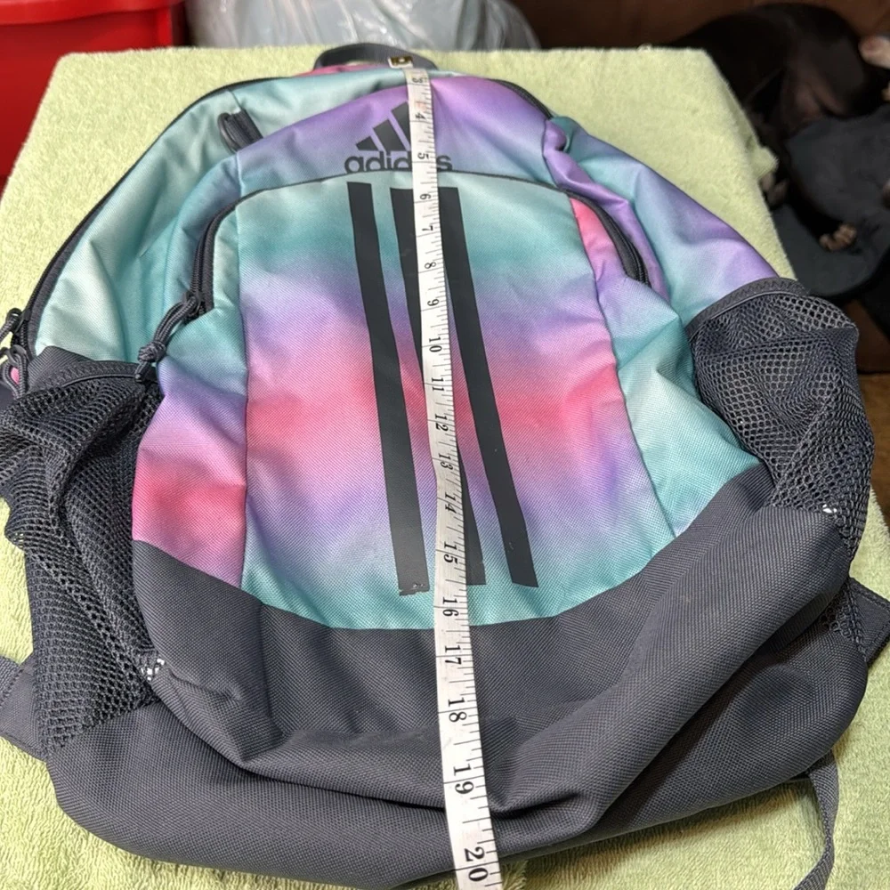 Adidas Tie Dye Pastels Iconic 3 Stripe Laptop Backpack - Picture 12 of 16